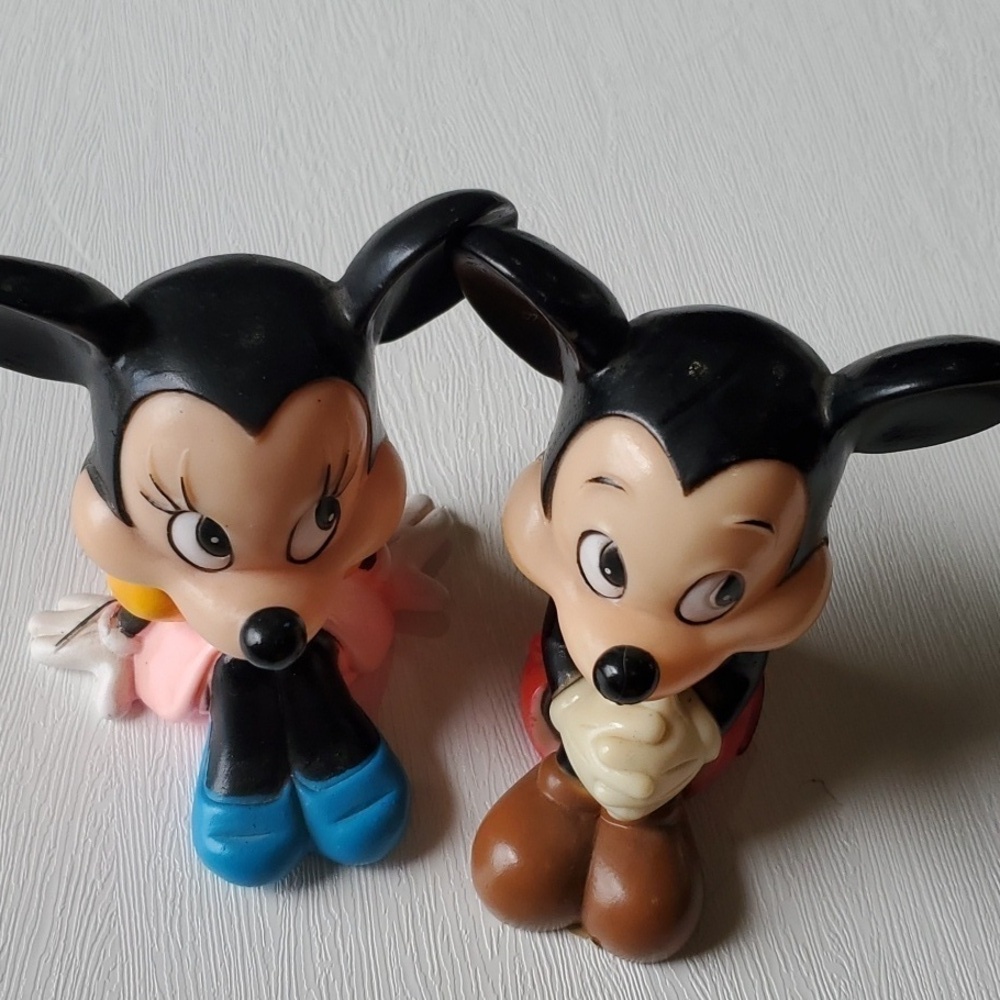 Disney Vintage Made in Korea 80'S Rubber Micky & Minnie Mouse original price tag - Picture 11 of 13